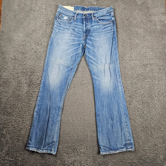 Abercrombie & Fitch Baxter Low Rise Slim Boot Cut Jeans Mens W31 L30 - Picture 1 of 12